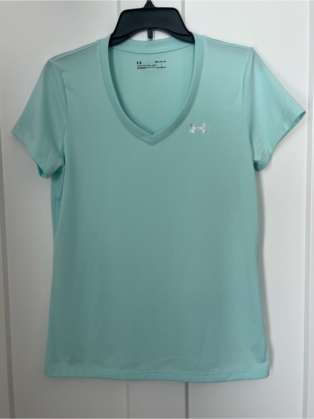Under Armour Women's V-Neck Performance Tee - light teal